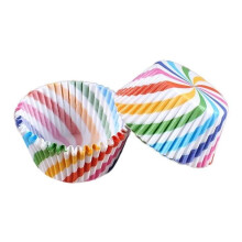 Ongeveer 100 papieren cupcakevormpjes, decoratieve mallen voor taarten en muffins, regenboogkleuren