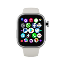 (Silver) Smartwatch Touch ID 2.29inch Amoled Android S11 Plus Smart Watch With 8MP Rotary Camera GPS WIFI NFC Google Play Store