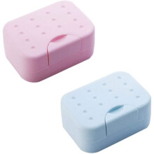 Reiseseifenschale, Seifenbox, Seifenhalter aus Kunststoff für Zuhause, 2 Stück