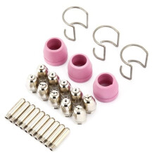 YOSOO Plasmaschneider-Verschleißteile 26-teiliges Set AG60 SG55 Plasmaschneider-Schneidbrenner-Verschleißteile Elektroden Düsen Kappen