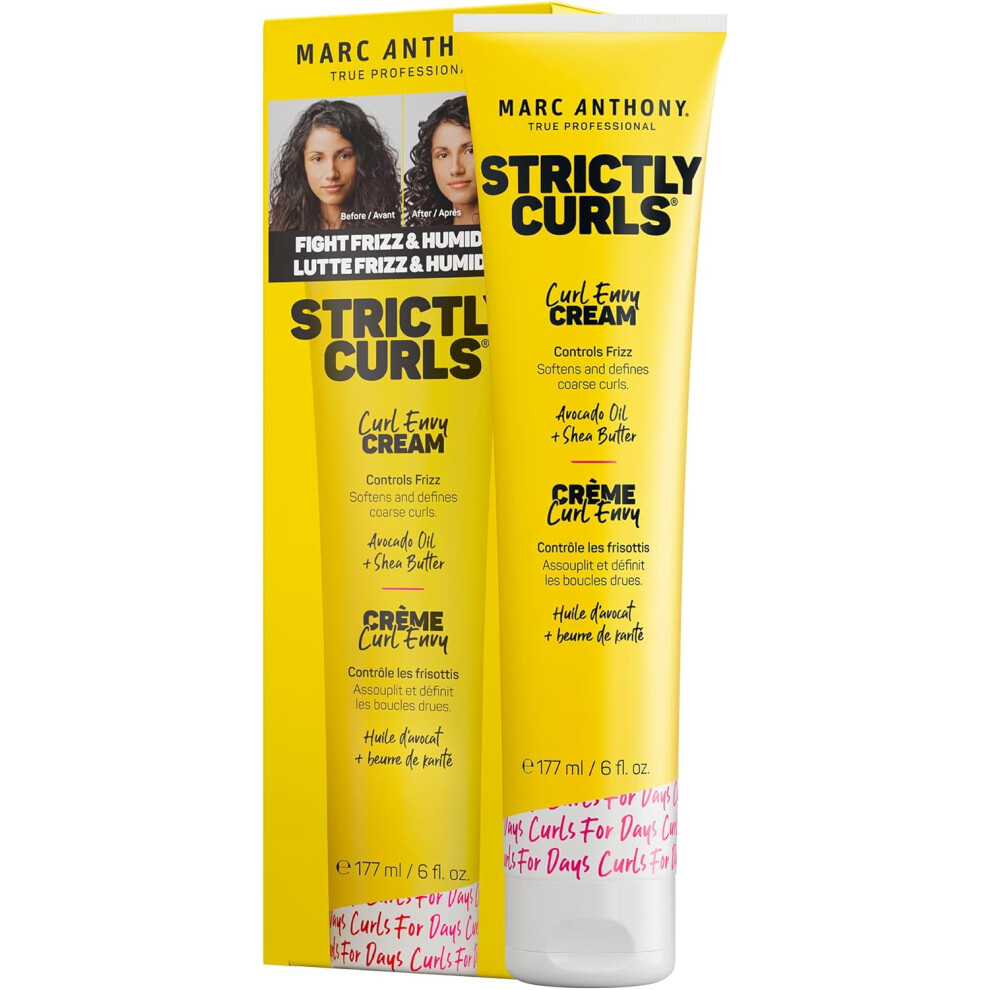 Marc Anthony Strictly Curls Envy Perfect Curl Cream Defines & Enhances Natural Curls, Controls Frizz, Boosts Bounce -177ml