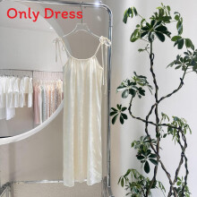 (White,L)Camisón sin mangas de seda helada para mujer con calce holgado cómodo ropa de dormir verano