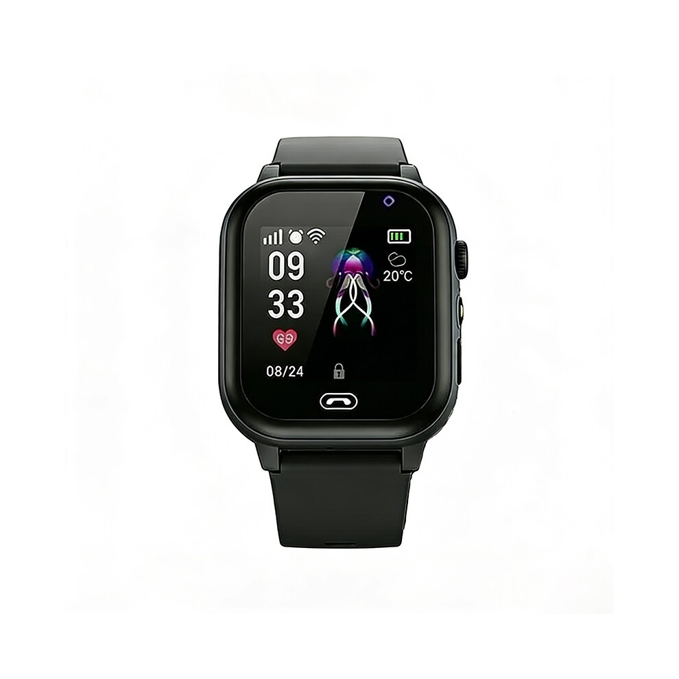 (Black) Smart Watch Sos Location Tracker Simcard Call Child Smartwatch Camera Waterproof Watch Gift For Ios Android Black 6900890403353