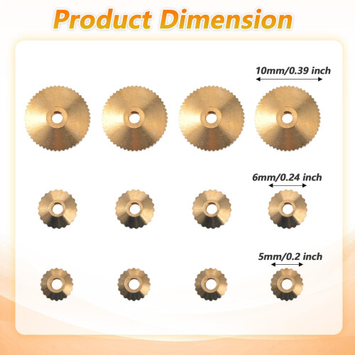12Pcs Copper Clock Hand Nut With Knurled Edges 5Mm, 6Mm, 10Mm 2