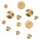12Pcs Copper Clock Hand Nut With Knurled Edges 5Mm, 6Mm, 10Mm 6