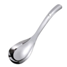 Reislöffel/Schöpfkelle aus Edelstahl mit langem Griff, Küchenutensil für den Gebrauch zu Hause und in Restaurants (silber)
