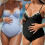 Stylish Pregnancy Swim Suit Quick Drying Polyester-Black M 3