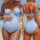 Stylish Pregnancy Swim Suit Quick Drying Polyester-Black M 4