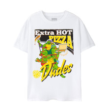 (XL, White) Teenage Mutant Ninja Turtles Mens Pizza Dudes T-Shirt