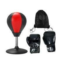 Desk Punch Bag Desktop Punching Bag with Kids Boxing Gloves Stress Relief Training Set