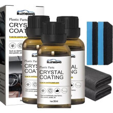 Kristalcoating voor auto's, kunststof onderdelen, kristalcoating, duurzaam verzorgingsmiddel voor kunststof auto-onderdelen (3 stuks)
