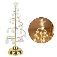 Lampe LED en cristal jaune en forme de sapin de Noël, lampe de bureau, suspension, décoration pour salon/chambre
