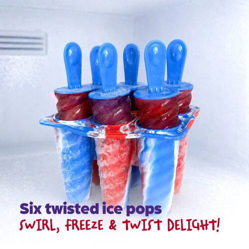 Wicked Gizmos Silicone Ice Pop Maker Tricolour 1