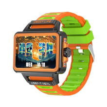(Green Orange) Smart Watch 1.57-inch HD Screen 24h Continuous Heart Rate Sleep Monitor Game Waterproof Smartwatch