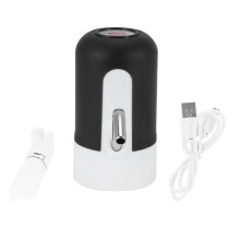 Elektrischer Trinkwasserflaschen-Pumpspender mit USB-Ladefunktion für Zuhause und Büro (Schwarz) -LAF