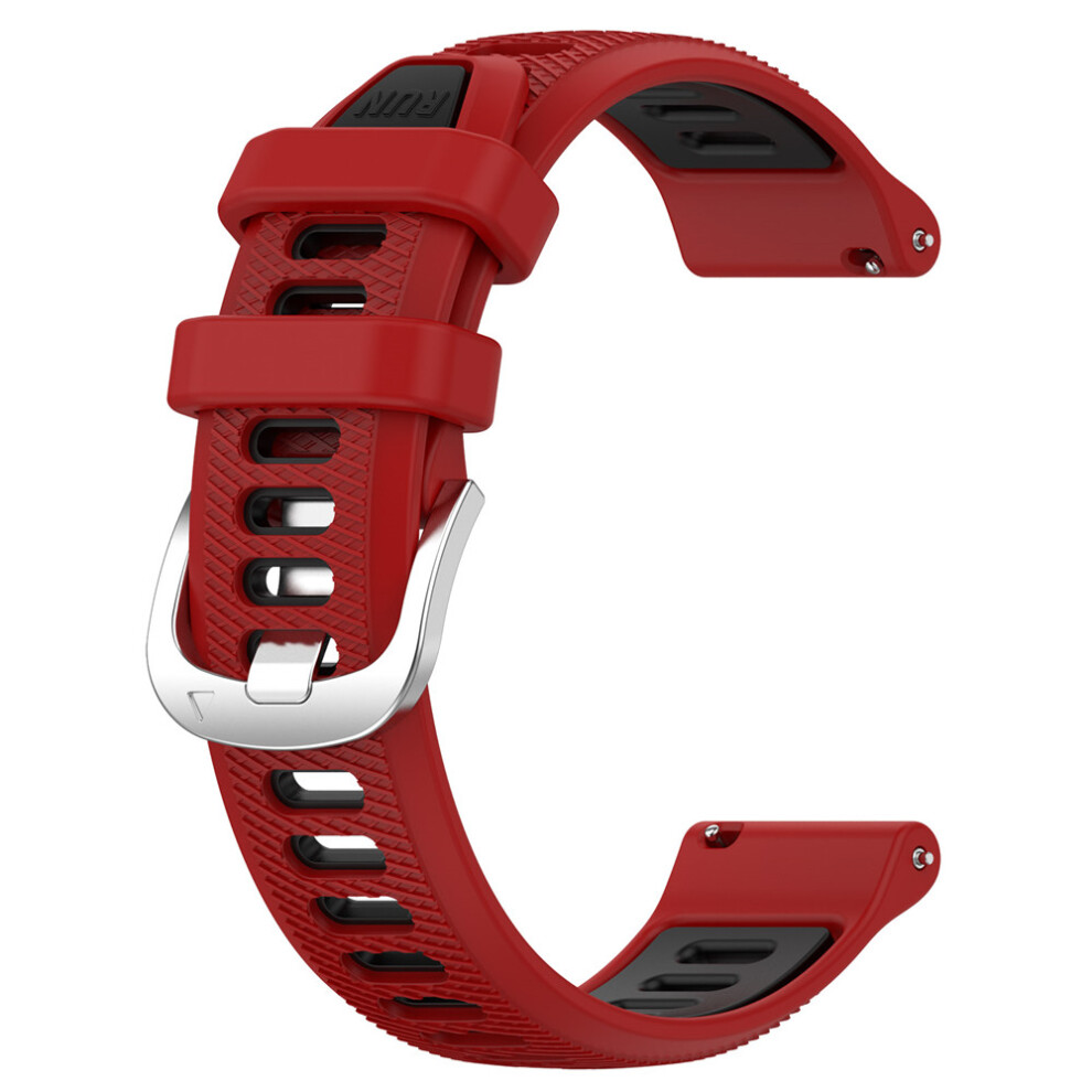 (Red Black, 20Mm) Watch Strap Replacement Band For Garmin Vivomove Trend / Venu Sq2 / Venu 2 Plus / Forerunner 158 / 55 / 245 / 645 / Vivoactive 3 Black,Red 688249462164