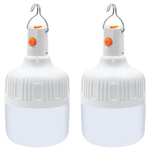 2-delige LED-kampeerlantaarnset, krachtige 500 lumen USB-oplaadbare kampeerlamp, buitenverlichting, 3 helderheidsstanden