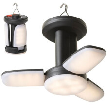 Skandika Kvitnes LED-campinglamp - 6 lichtstanden, powerbank, opvouwbaar, oplaadbaar, zonnecel, instelbare helderheid