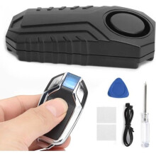 Garosa Motorfiets Beveiligingsalarm, Antidiefstalalarm met Trilfunctie voor Fiets, Elektrische Scooter, Motorfiets, Thuisgebruik (Zwart)