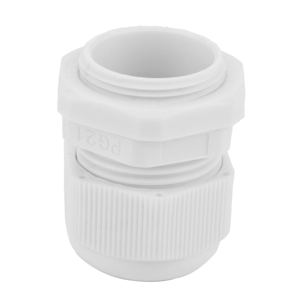 10 Pack Ip68 Nylon Cable Gland Pg21 White