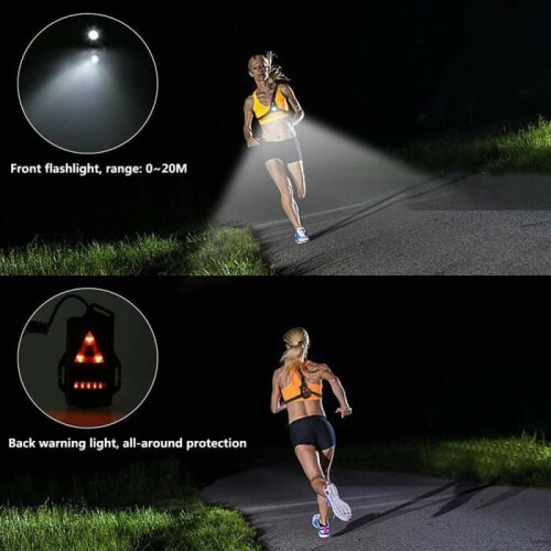 Running Light, USB Rechargeable LED Chest Light, Running Light with Safety Indicators and Strips 2