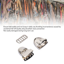 10x Tuck Lock Belt Clasp 20mm Silver Alloy