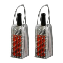 Pack Of 2 Washable PVC Bottle Cold Holders With Ice-Orange