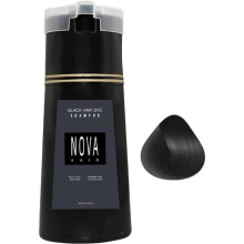 Nova Haarfärbe-Shampoo, Farbshampoo, Haarfärbe-Shampoo + Pflegend + Fördert natürliches Haarwachstum, Schwarz, 200 ml