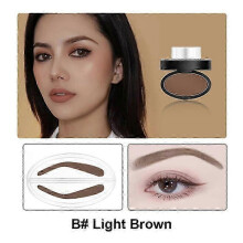 (Light brown B) Augenbrauenpuder-Stempel-Schablonen-Set 26-27 Stück – Professionelles, wasserfestes Augenbrauen-Lifting-Make-up