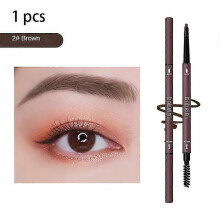 (Brown) Waterproof Double-Ended Eyebrow Pencil 1.5mm Ultra Fine Sweat-proof Long Lasting Professional Eye Makeup 2025