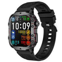 (Black) Smart Watch Bluetooth Call Fitness Clock Heart Monitor-Swim Waterproof Sports Smartwatch for IOS Android