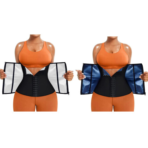 Adjustable Waist Trainer Band Sash With Two Ending-silver S 1