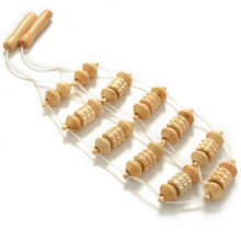 SUN&SIA – Massagegurt aus Holz – Einfach zu verwenden und wiederverwendbar – B 97 x H 8 cm