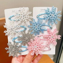 Haarclips - MERK - Snowflake - 8 stuks - Voor kinderen - Veilig en comfortabel
