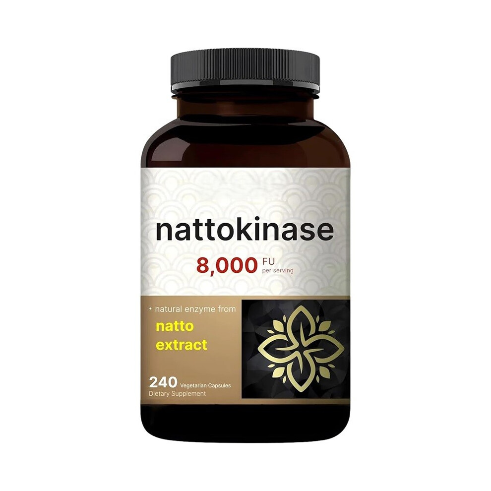 (2pcs) Nattokinase Capsules-240 Capsules-8000 FU Strength from Fermented Natto Extract
