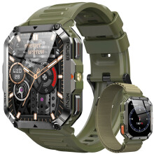 (green) Smartwatch -TFT HD Screen Waterproof Men Watches with Emergency Lighting Compass