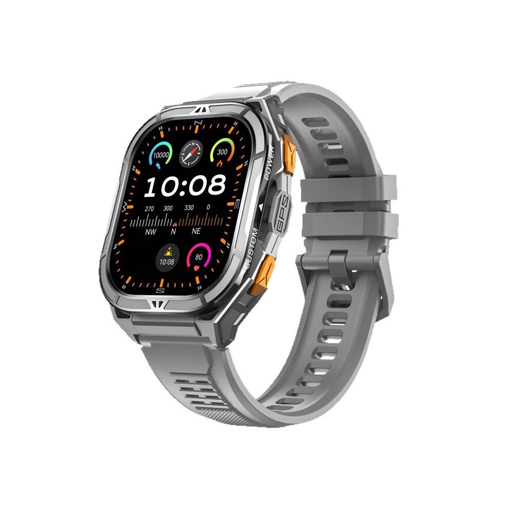 (Gray) Smart Watch 1.96Inch Amoled Bluetooth Calling Sos Outdoors Sports Fitness Tracker Smartwatch For Men Women Gray 6900890404404