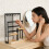 Sturdy Iron and Solid Wood Jewelry Holder Suitable for-Black 2