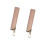 2Pieces PU Leather Pencil Case With Keychain Hook 16CM-Pink 1