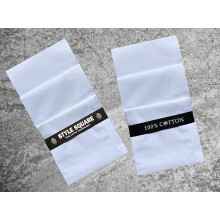 Mens White Cotton Handkerchiefs Pack of 6 50cm - 80006