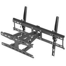 LEADZM Full Motion TV Wall Mount for 32 to 70 Inch TVs VESA 600x400mm 110lb Capacity Tilt 0 to 15 Degrees Black