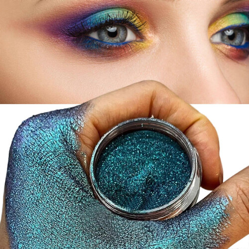 (4) Coloretto Glitters Metallic Eyeshadow, Intense Multichrome Eye Shadow Palette Gift 1