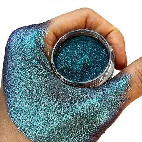 (4) Coloretto Glitters Metallic Eyeshadow, Intense Multichrome Eye Shadow Palette Gift 2