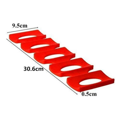 Fridge Bottle Storage Mat for Organization. (Red, 2-Pack) 2