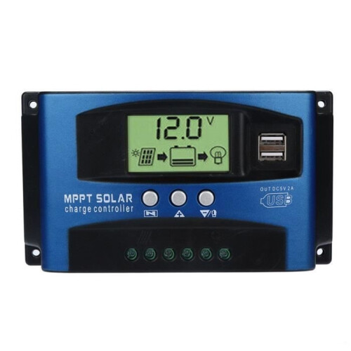 Solar panel charge controller, 12V/24V MPPT AF, solar panel regulator charge controller tracking (100A) 1