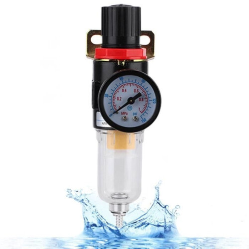 1/4" Compressed Air Regulator Filter Pressure Regulator Air Filter Water Lubricator 2