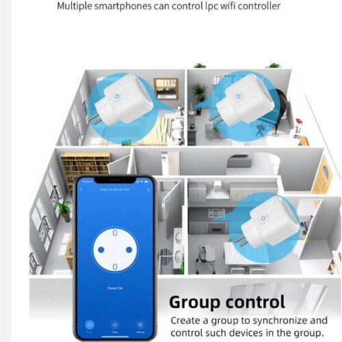 Έξυπνη πρίζα WiFi GYROOR - Τηλεχειριστήριο - 16A - 2 πρίζες - Λευκή 2