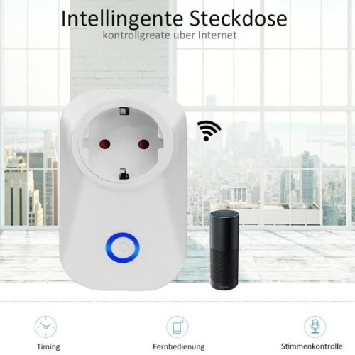 Smart Plug - 2-Pack - Compatible with Google Home/Alexa - Remote Control - White 1