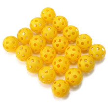 20 stuks holle golfballen met luchtcirculatie voor oefening (geel) GOLFBAL