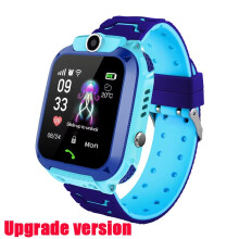 (Blue-water) Smart Watch KidS SOS GPS Location Sim Card Call Camera Child SmartWatch Boys Girl Gift For Ios Android